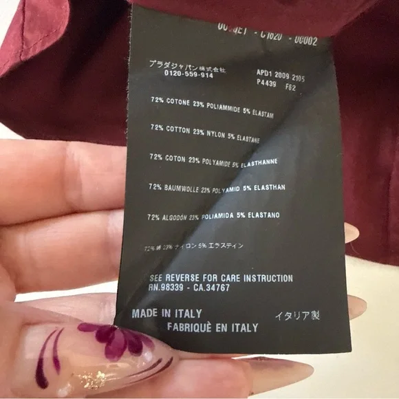 Vintage Prada 2009 Women’s Blouse Deep Burgundy Quiet Luxury Minimalist Sz 2 4 - Picture 9 of 12